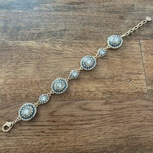 Stella & Dot Elegant Gold Rhinestone Bracelet